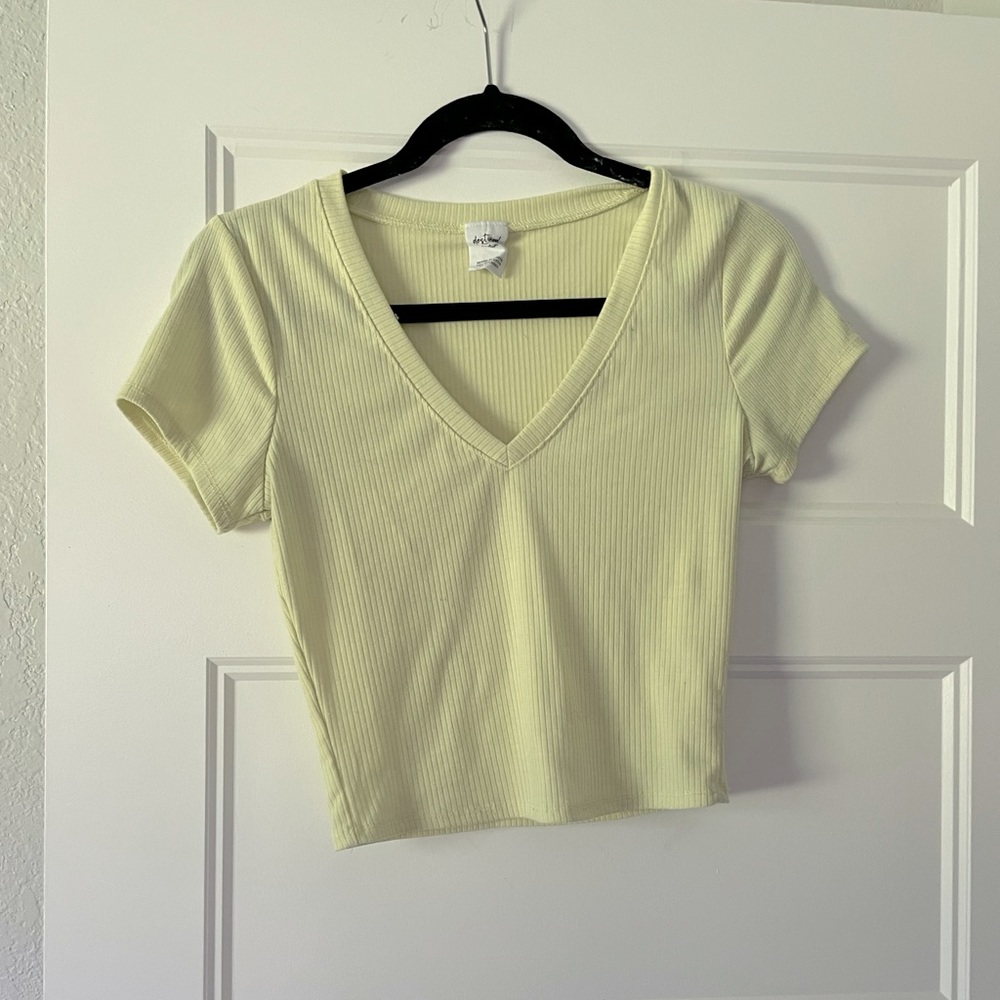 Baby yellow cropped baby tee